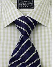 striped tie and check shirt